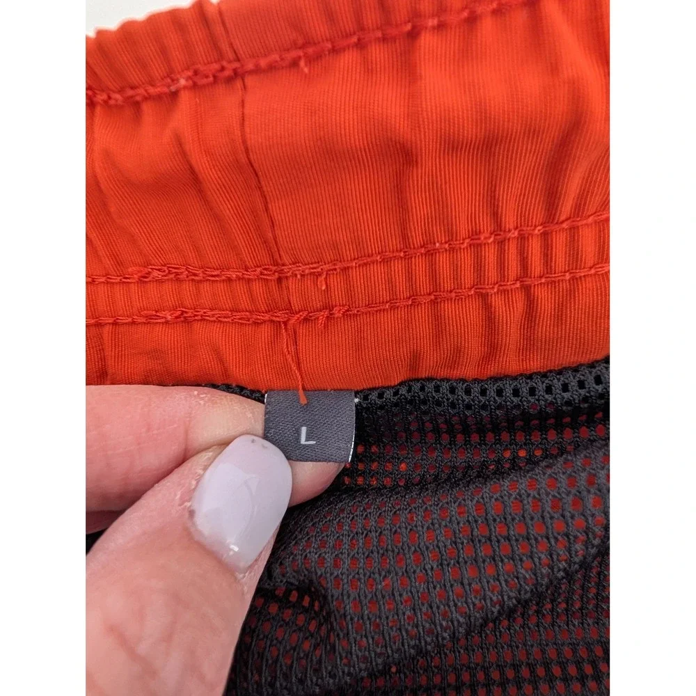 Eddie Bauer Sport Swim Trunks Mens L Orange UPF 50 Fast Dry‎ Cargo Board Shorts